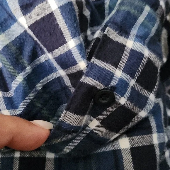 [Goodfellow] Hi Rise Blue Plaid Drawstring Pajamas - Size XL - Picture 7 of 8